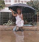 Steve Hanks Catching the Rain painting
